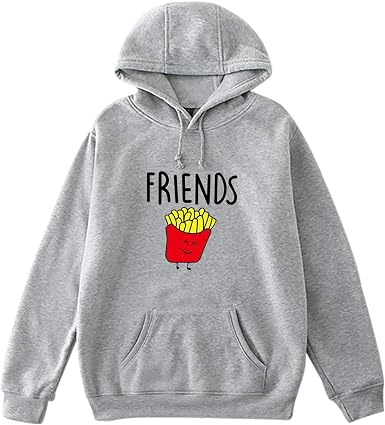 Best Friend Outfit - Sudadera con capucha unisex de manga larga con capucha  para hombre y mujer Marrón Grey_friend XS : Amazon.es: Ropa