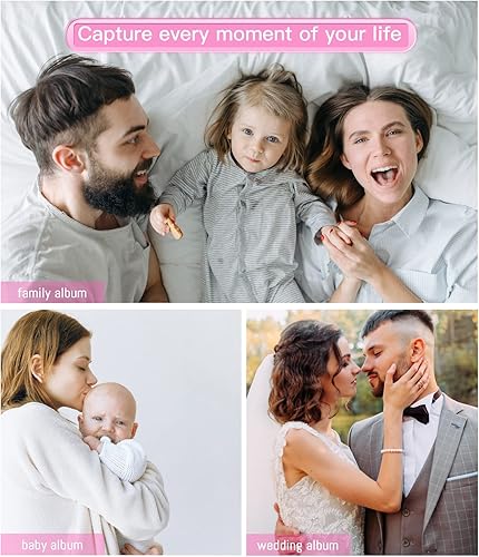Miniatura 7 de Popotop Álbum de fotos autoadhesivo con ventana de visualización de imágenes, 60 páginas, álbum de recortes para fotos de 4 x 6, 8 x 10, cubierta de