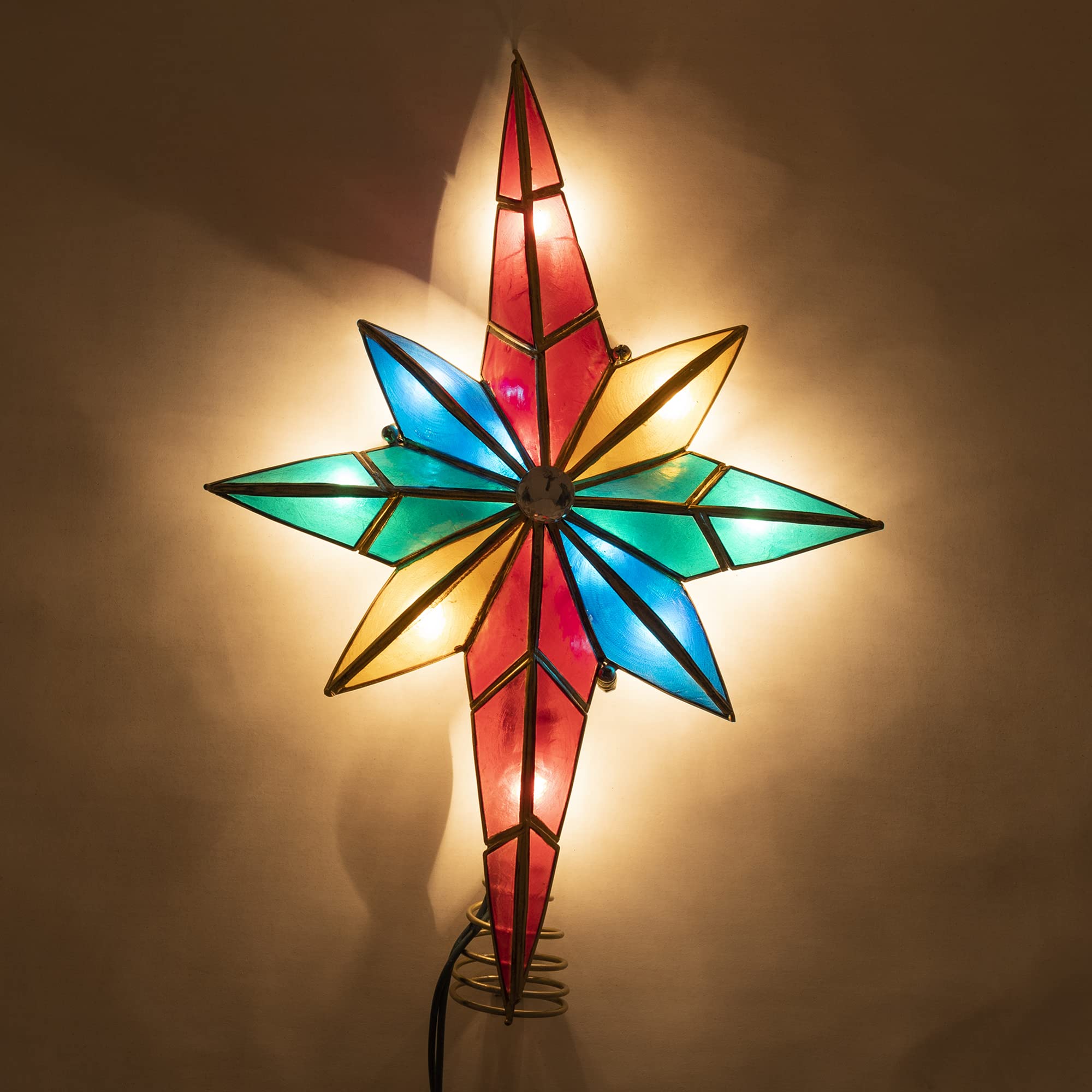 Amazon.com: Kurt Adler 10-Light Multicolored Capiz Bethlehem