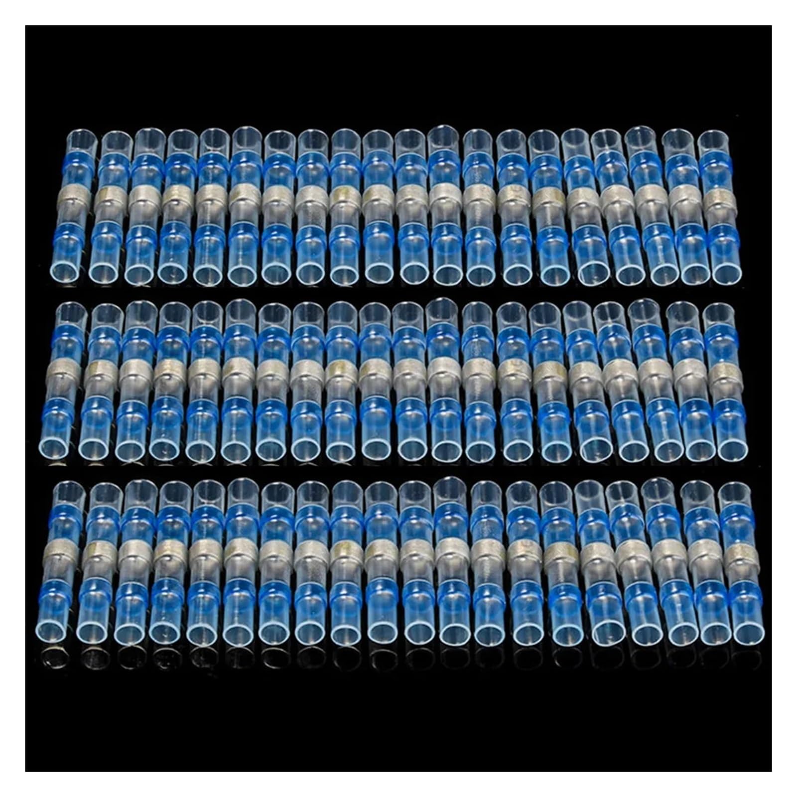 DSZUJTYROP 130PCS Heat Shrink Soldering Terminal Solder Seal Sleeve Splice Terminals Electrical Wire Butt Connectors Kit