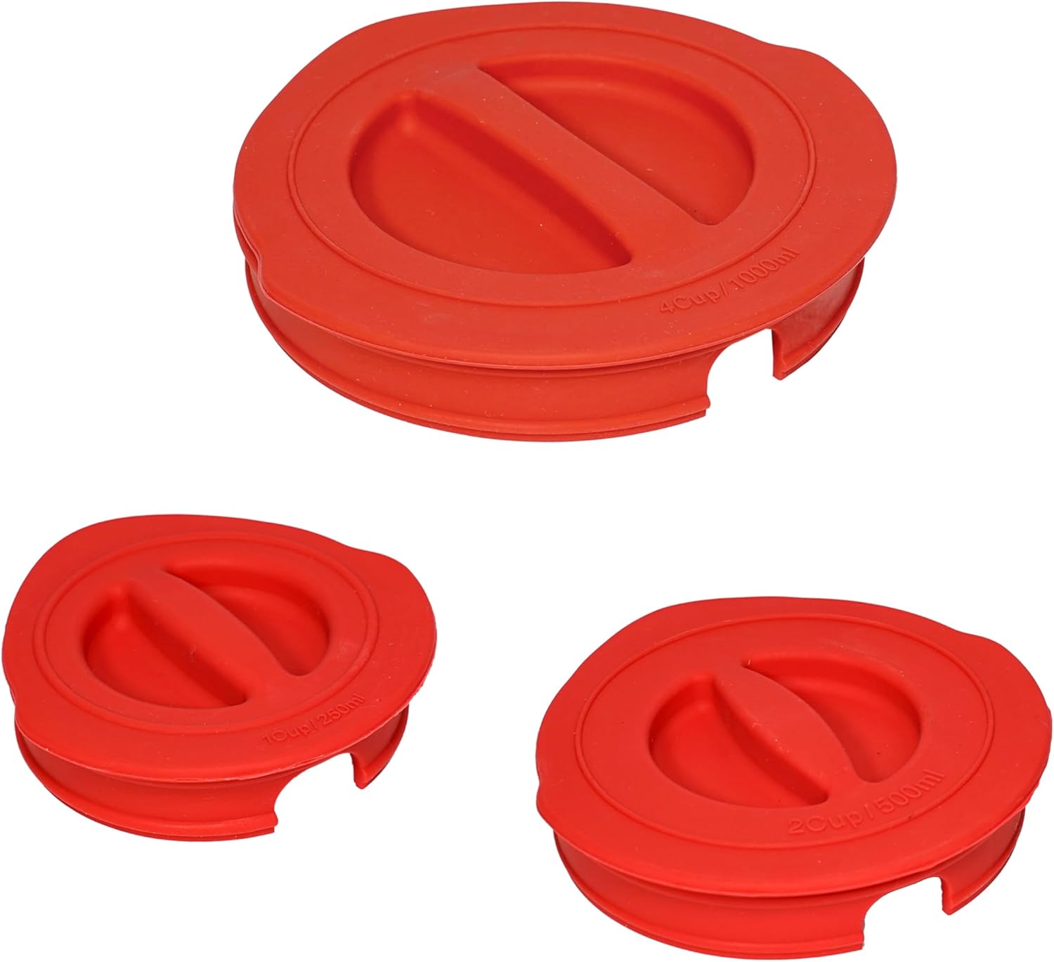 Silicone Replacement Lids 3-Pack for Pyrex 1/2/3 Cup and Measuring Cups, Reusable, Microwave Safe, Airtight Food Storage Cover