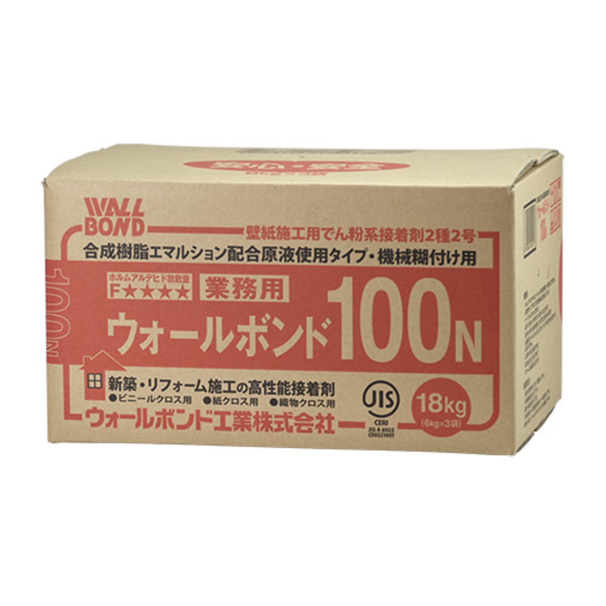 Amazon | ウォールボンド工業 ウォールボンド100N 壁紙施工用 でん粉系 
