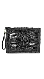 TORY BURCH Ella Crochet Pouch ブラック Tory Burch Women's Ella Crochet Pouch, Black, One Size