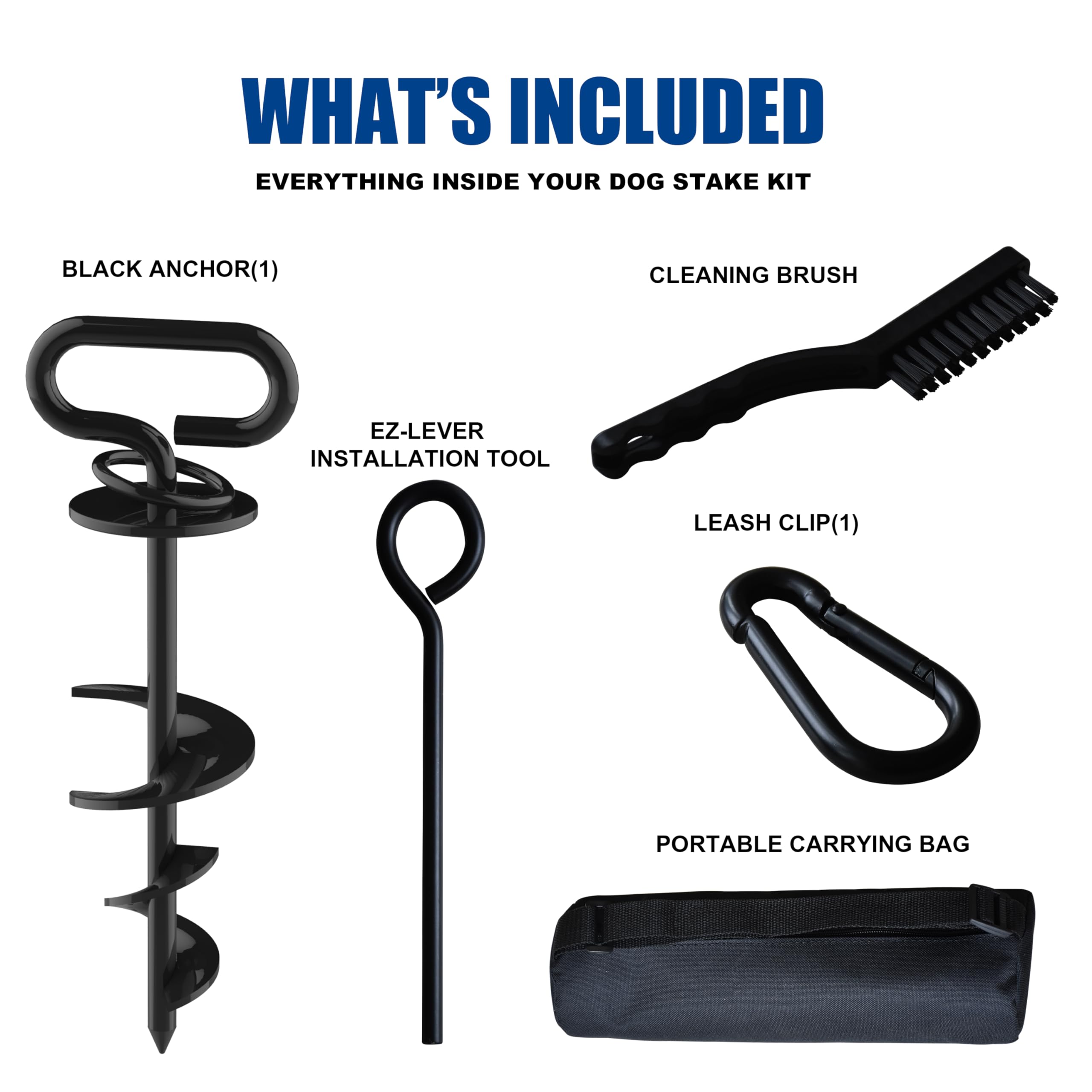 Ground Stake For Dog Leash Dog Tie Out Stake, Heavy Duty Dog Tie Out ...