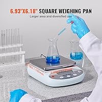 Vista 4 de VEVOR Lab Scale, 3000g x 0.01g Accuracy High Precision Analytical Balance, 13 Units Conversion Electronic Scientific Laboratory Scale, LCD Display