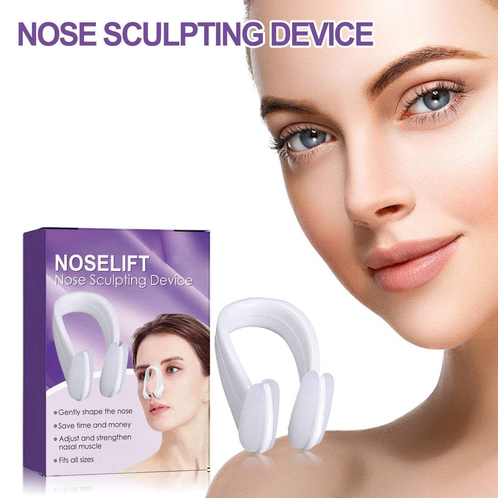 klips na nos do mostka nosowego, magiczny klips do bezbolesnego podniesienia nosa | Silikonowe klipsy do wyszczuplania i prostowania szerokiego nosa, korektor twarzy unisex, bez bólu, naturalne piękno.
