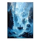 Katomula 100 Card Sleeves for MTG with 100 Inner Sleeve, Textured Back Art Sleeves, Fit Standard Size Cards - Island