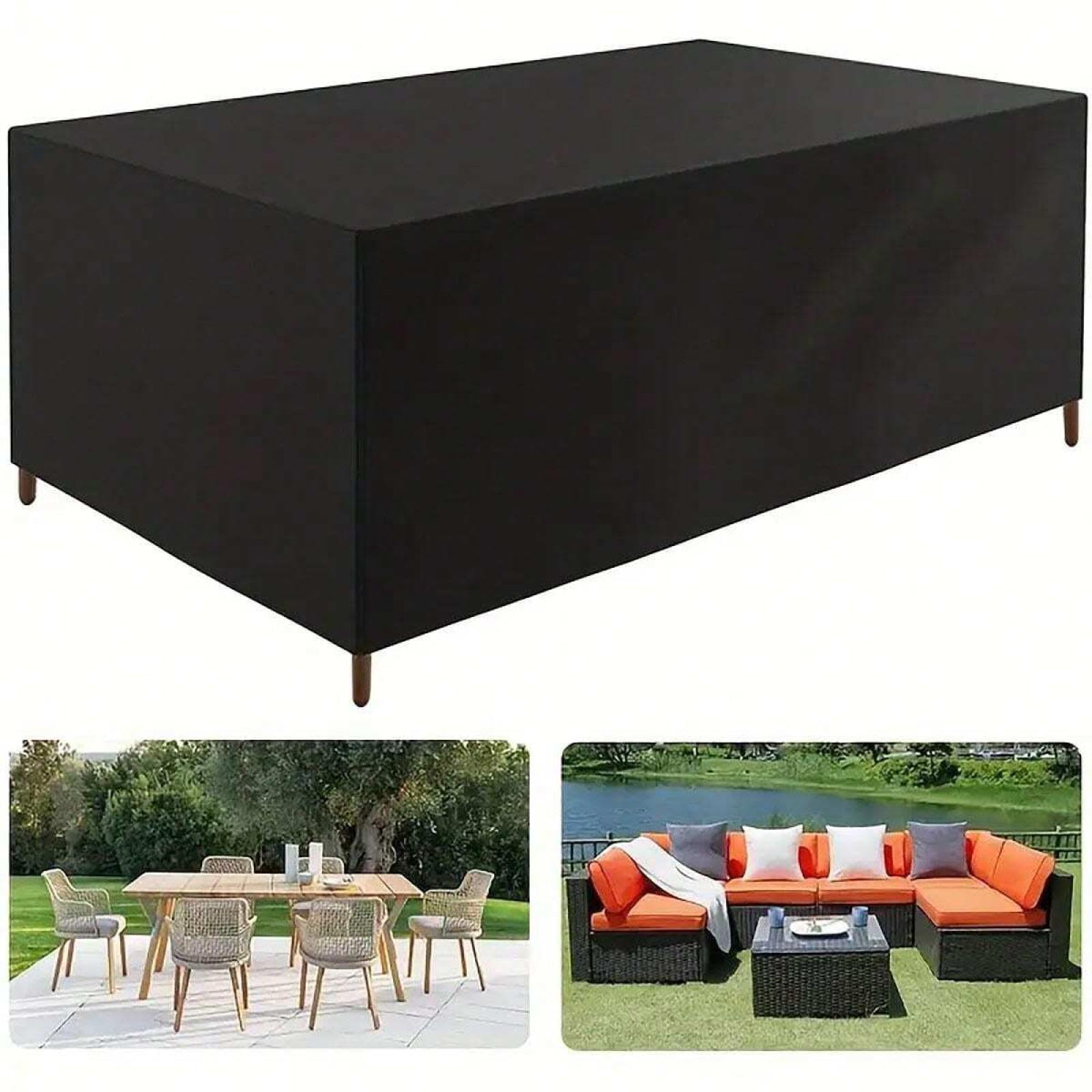 Wodoodporny pokrowiec na meble ogrodowe 420D, 215 x 135 x 90 cm, ochrona sofy/wypoczynku, odporny na promieniowanie UV, odporny na rozdarcie, wiatroszczelny, na zewnątrz