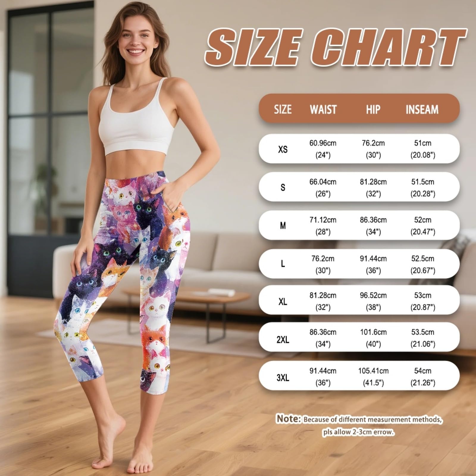 Amzbeauty Legging capri taille haute pour femme pour contrôle du ventre, longueur 3/4 pour le sport, l'entraînement, la gym, la course à pied, le yoga