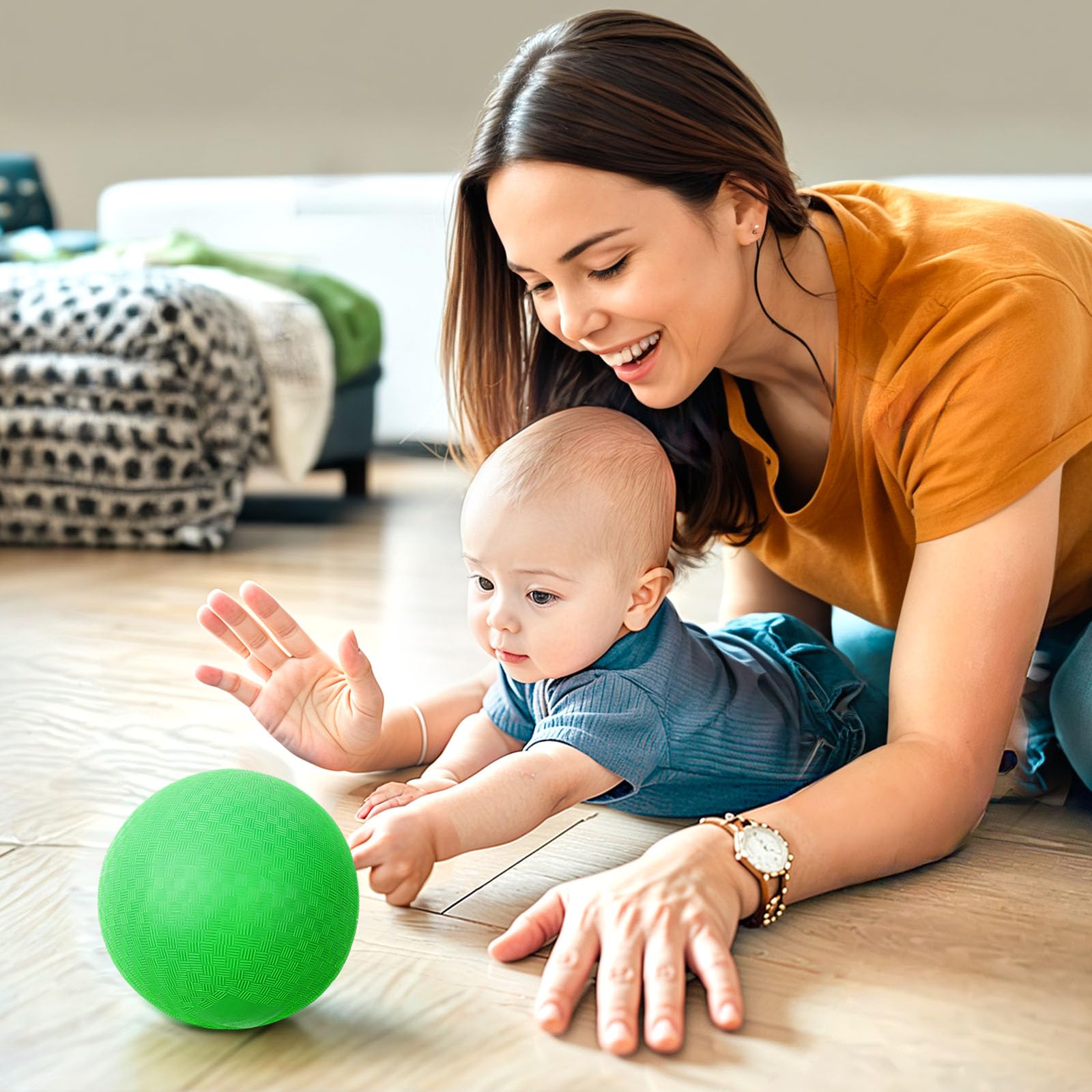 Shindel 6PCS Playground Ball with Air Pump, 5inch Inflatable Dodge Ball for Kids Indoor Outdoor - Image 5