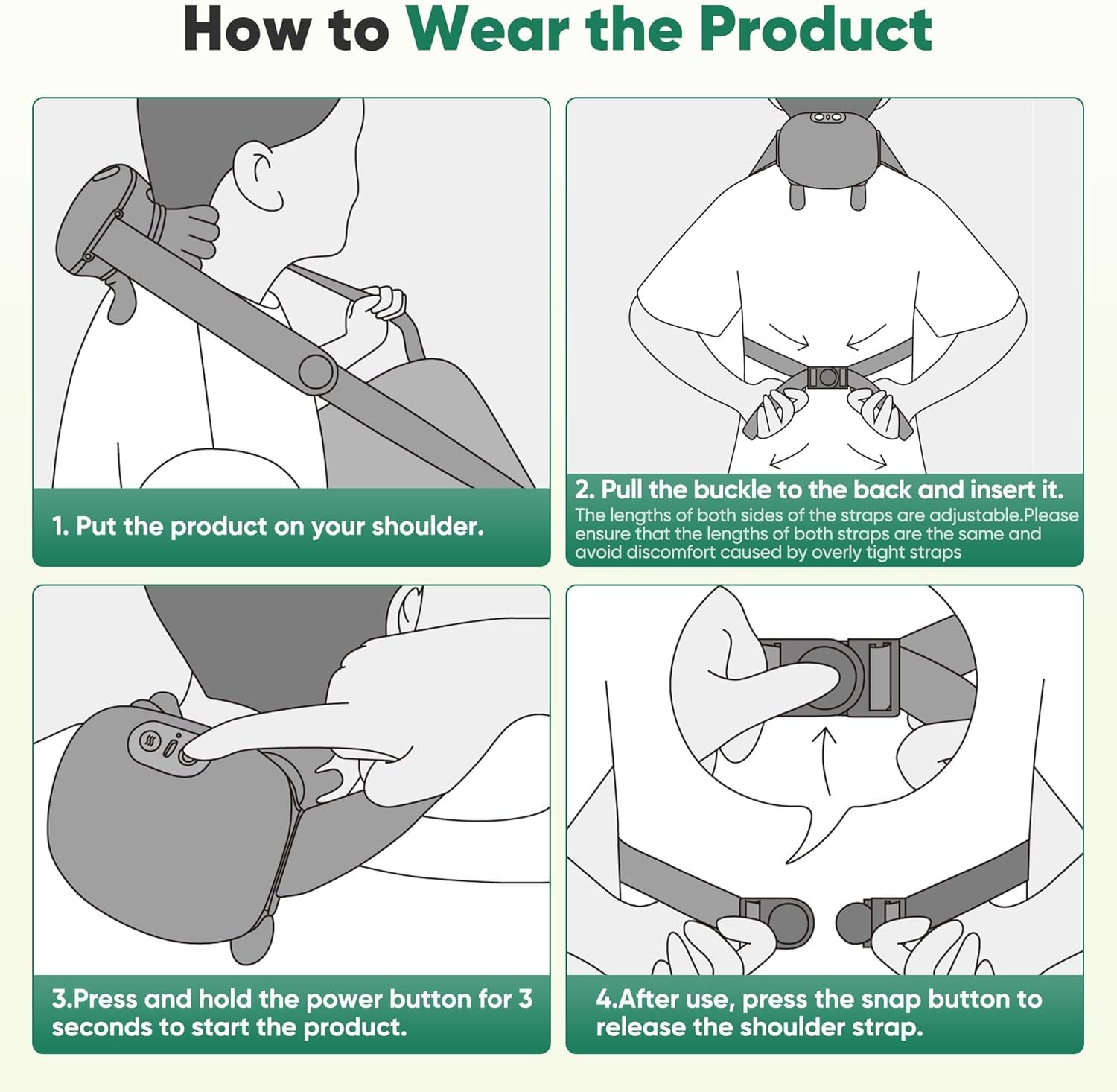 IPHR 2025 Bionic Shoulder & Neck Massager with Heat - 4D Kneading Finger Massage, Wireless, Ergonomic Design for Muscle Pain Relief, Ideal for Home, Office & Travel 4