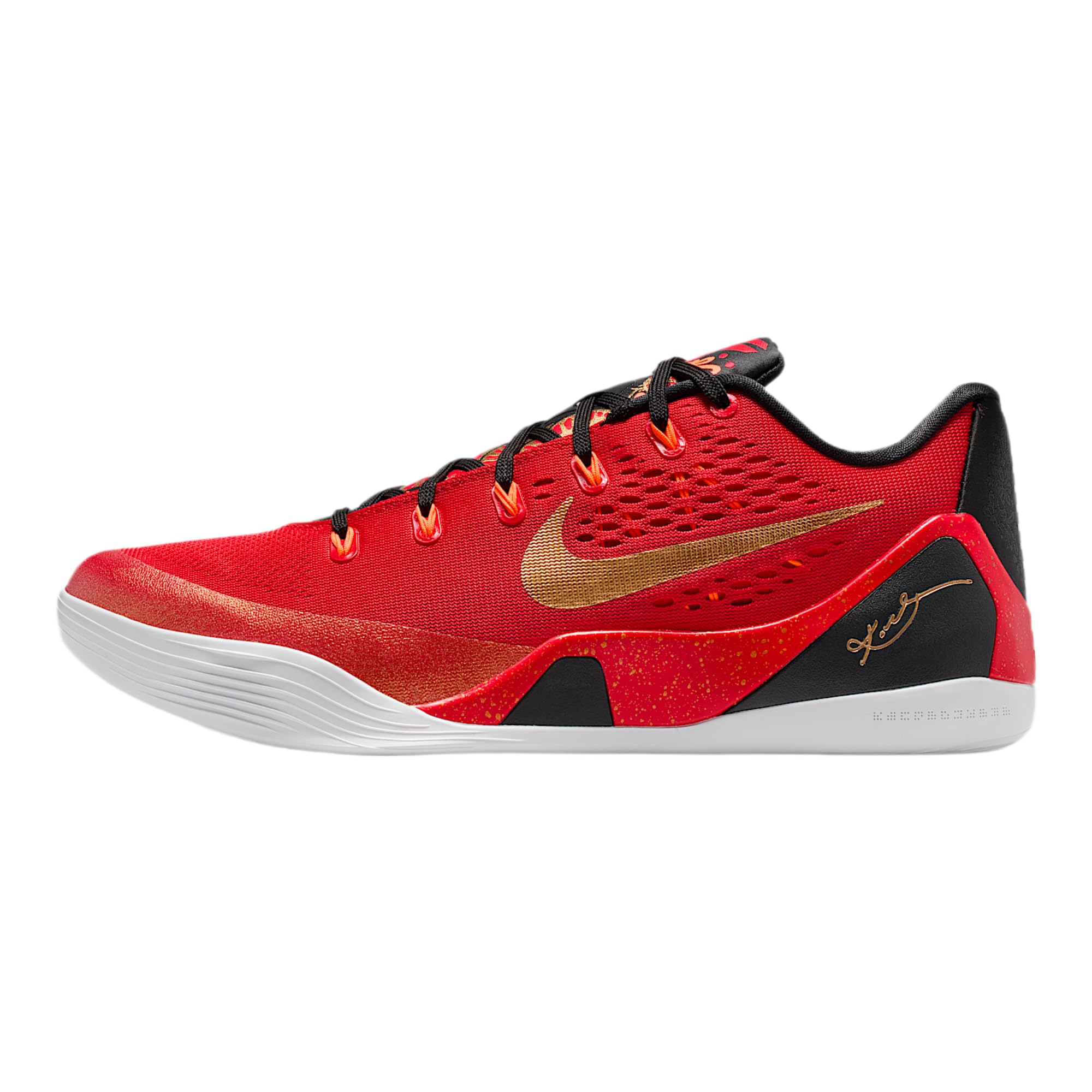 Kobe 9 Low Basketball Shoes (University Red/Black/Metallic Gold)