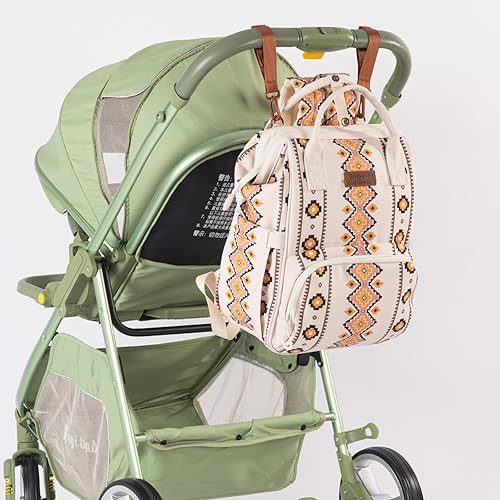 Vista 6 de Montana West Wrangler Pañalera Mochila Western Bolsa de bebé, Tamaño único, Estándar Azteca-bronceado