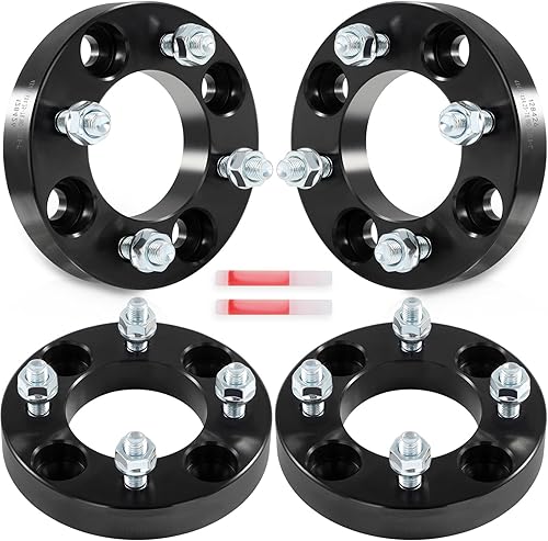 SCITOO 4 adaptadores de rueda de 1 pulgada 4x4.5 a 4x4.25 de diámetro de 3.075 in, pernos de 12 x 1.5 pulgadas, adaptadores de espaciadores de rueda