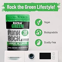 Vista 106 de Rockin' Green Detergente para ropa sucia, a base de plantas, detergente en polvo natural para ropa, vegano y biodegradable, seguro para pieles