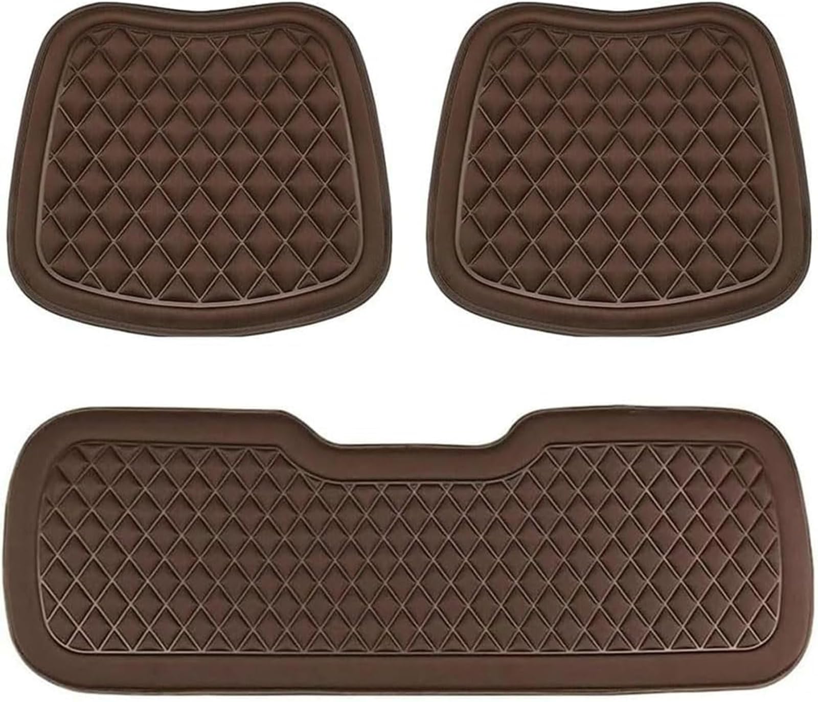 Cuscino per Seggiolino Auto per VW Touran, Cuscini Sedili Morbidi Antiscivolo Confortevoli Accessori Seggiolino Auto Portatile,Coffee-B 3Pcs