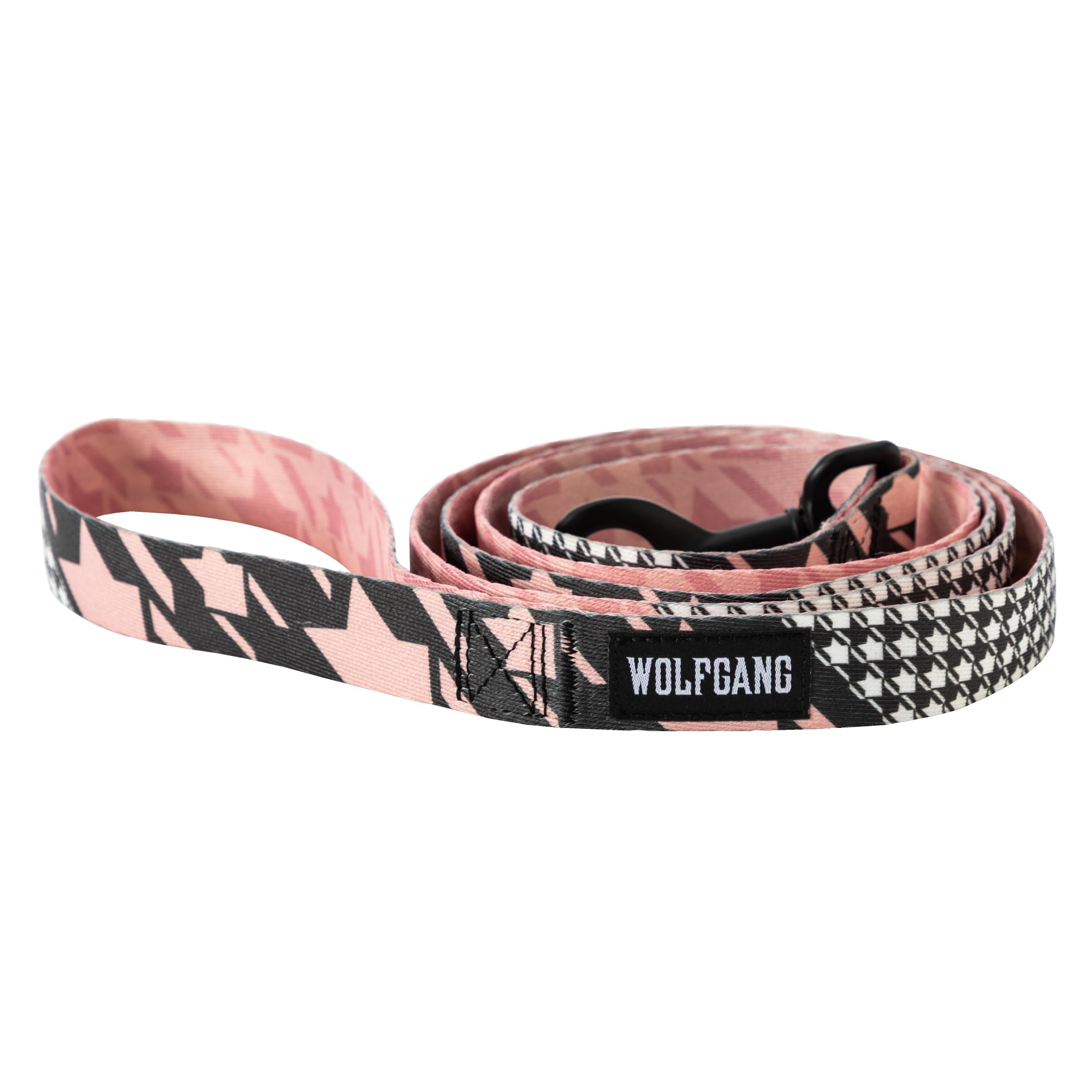 Wolfgang Heavy Duty Dog Leash, Pull-Tested to Over 800 lbs for Walking & Training, HoundsPink Print, Small