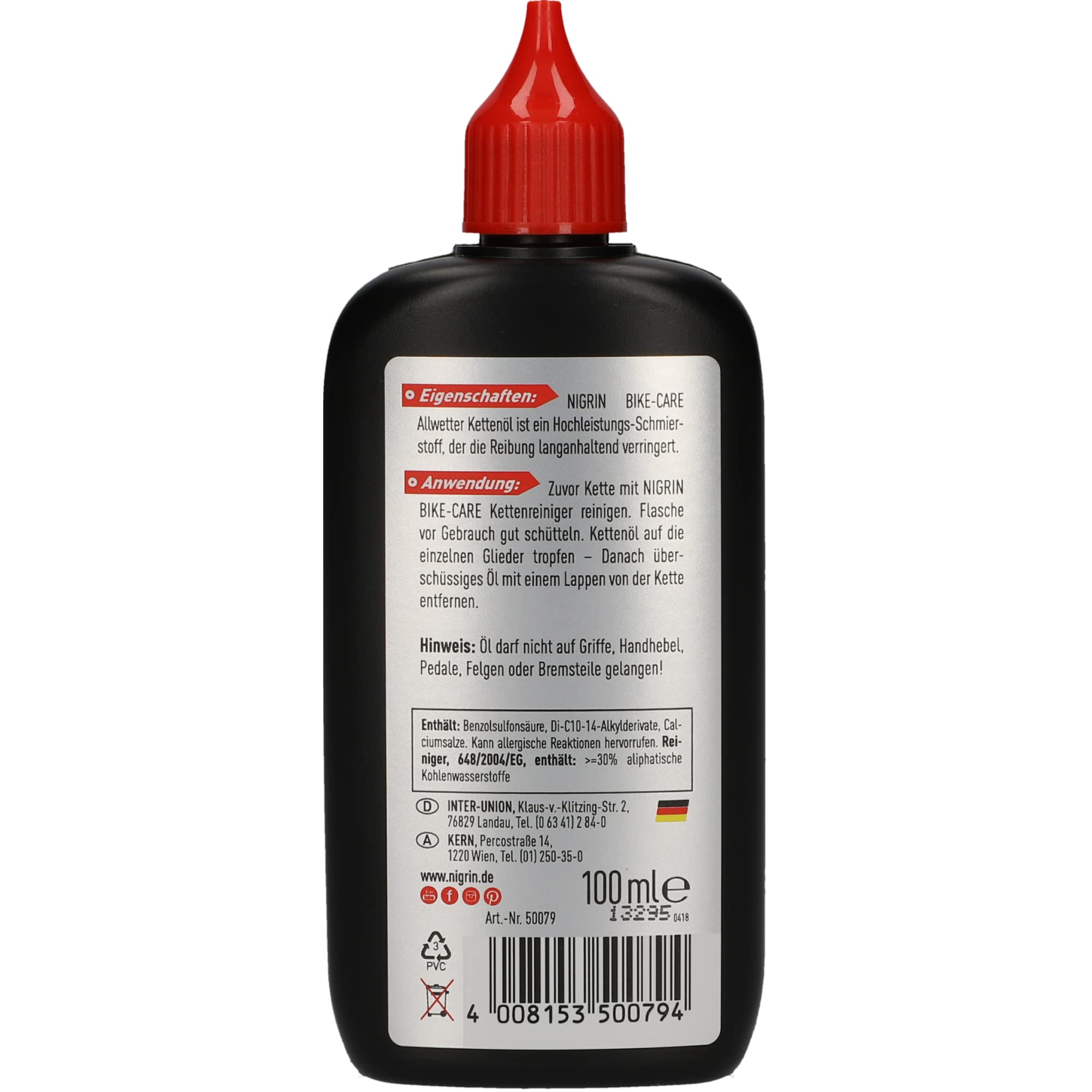 NIGRIN BIKE-CARE olio per catene 100 ml