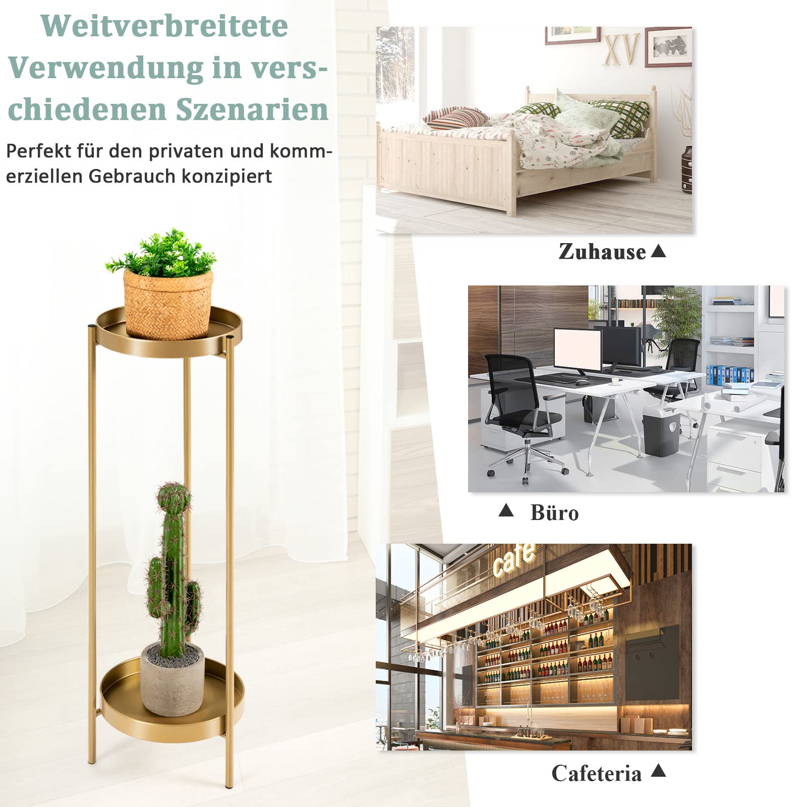 dekorative blumenstnder Blumenstnder Elegant mit Schale  Handgefertigte Rostdeko aus Metall