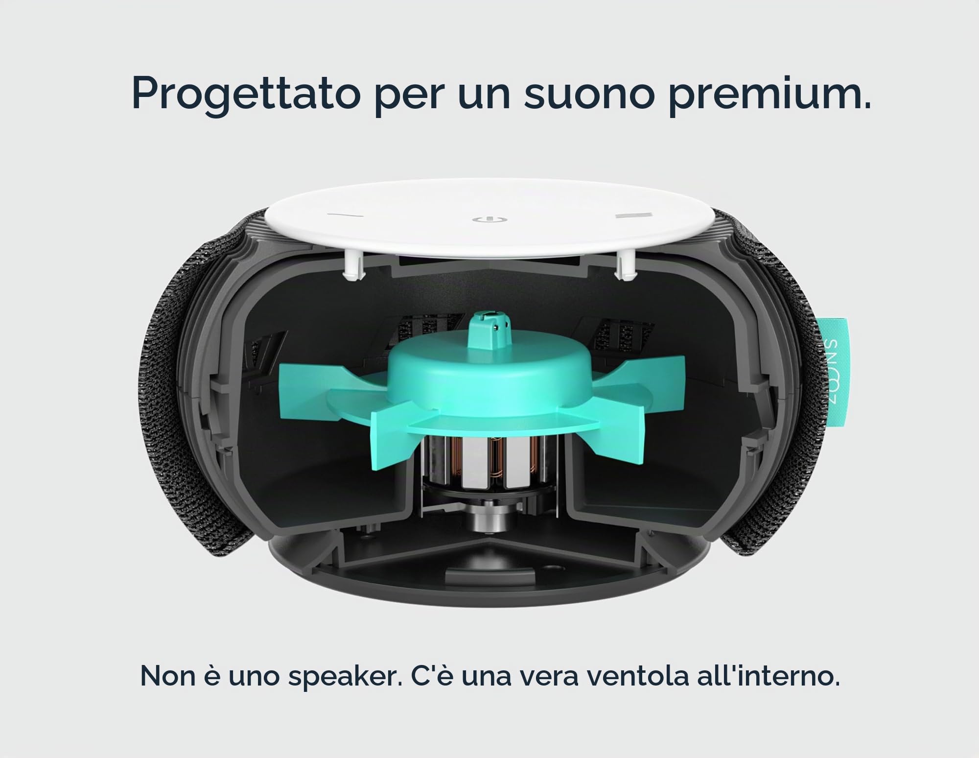 Snooz White Noise Sound Machine - Dispositivo per suoni di rumore bianco senza loop, telecomando basato su app, spegnimento con timer e luce notturna