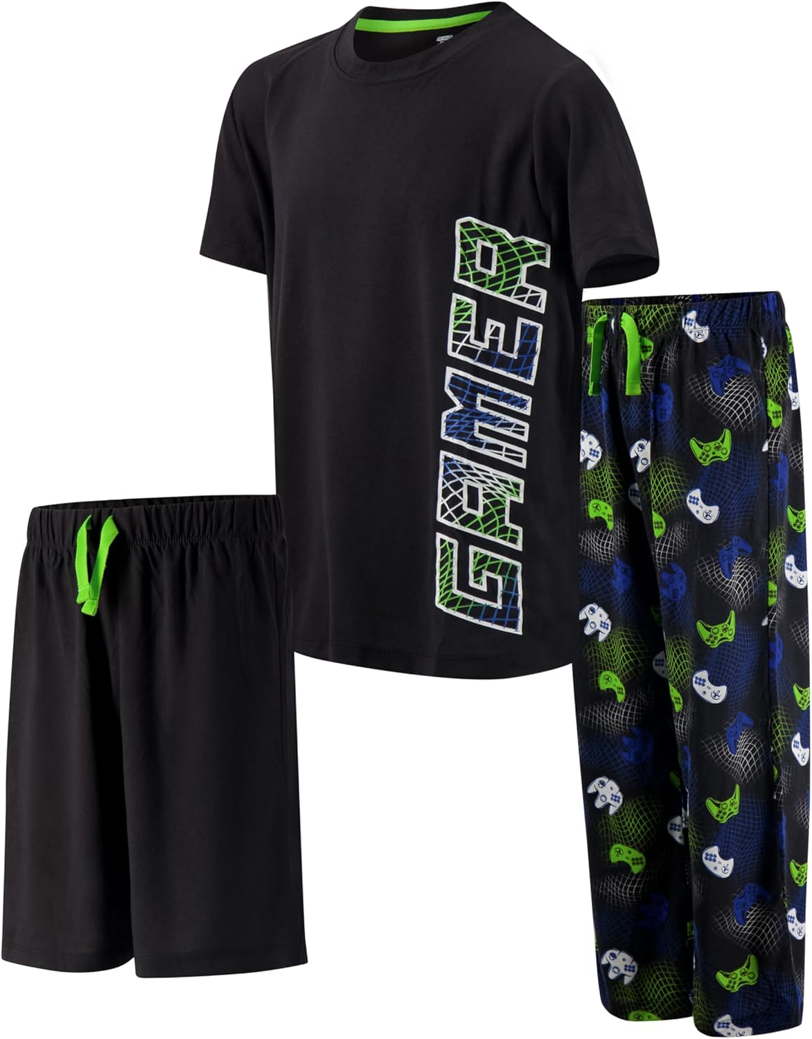Boys Pajamas Set, 3-Piece Boys’ Sleepwear Pjs, Loose Fit, Soft, Breathable,... - Picture 67 of 71
