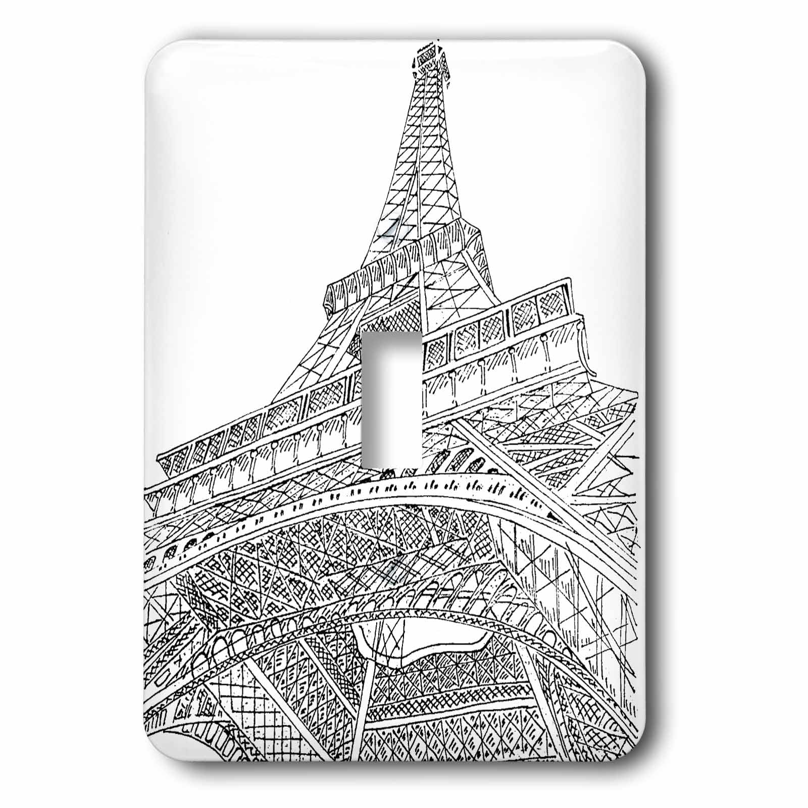 Cubierta de interruptor de luz decorativa PS Vintage Torre Eiffel para salón