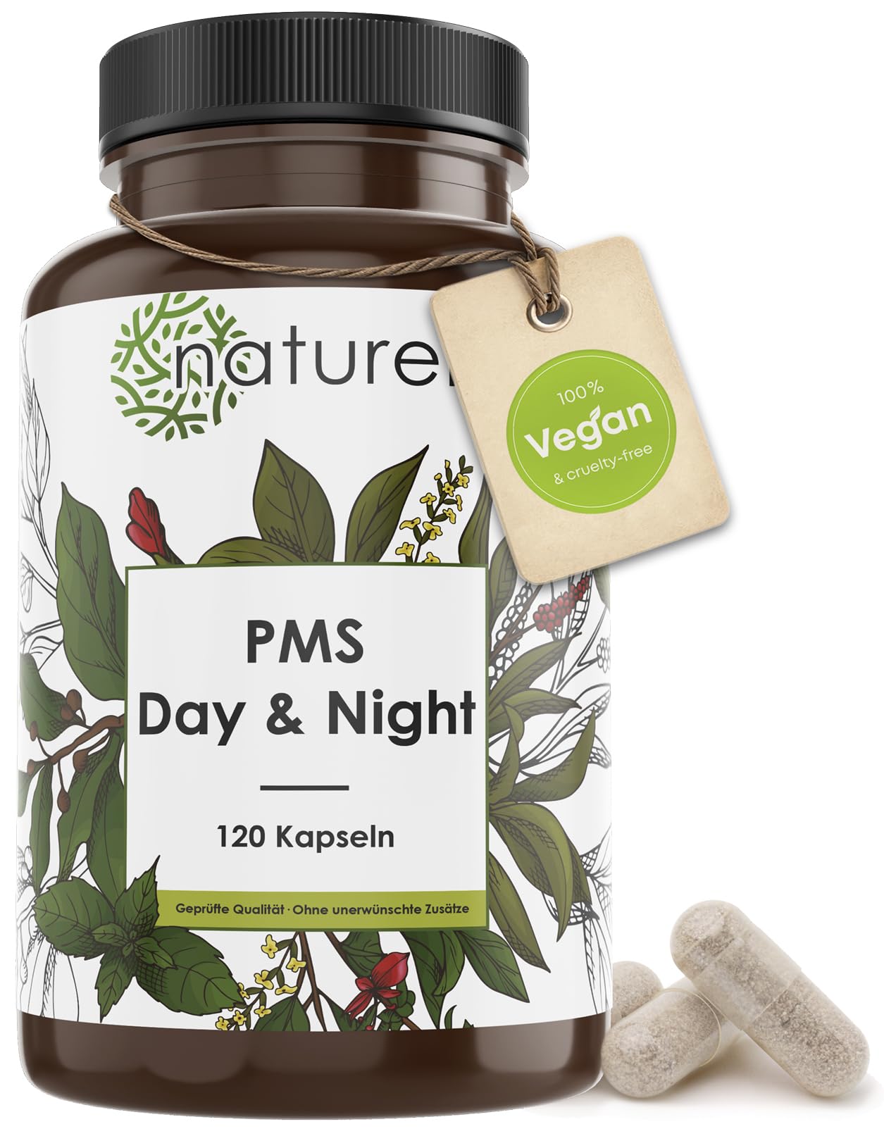 Hormon Balance PMS Kapseln – 120 Kapseln für 60 Tage – Day & Night Fem Komplex – Female Balance & Hormone Harmony – Für Frauen -Alternative zu Hormonella