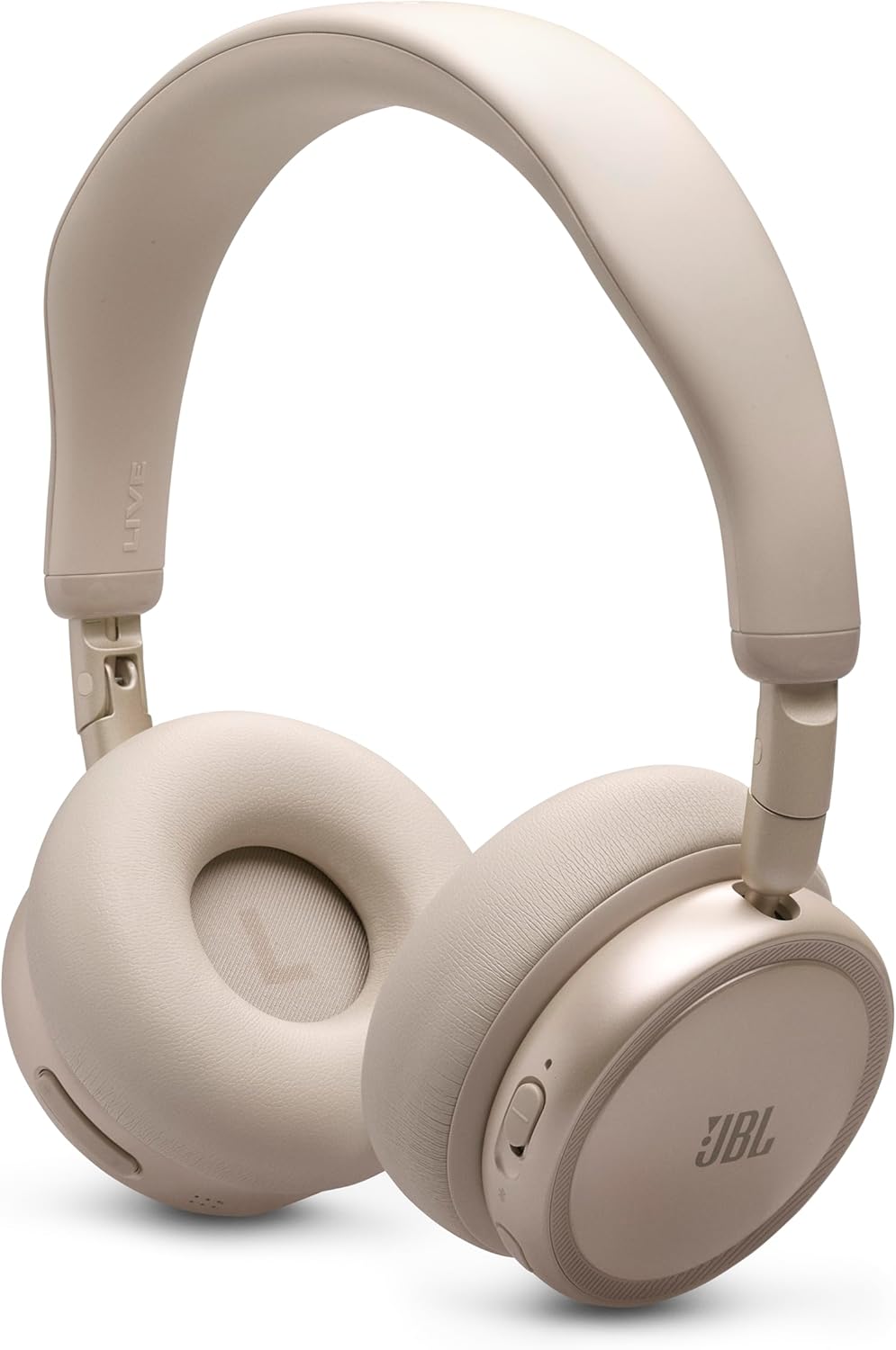 JBL Live 680NC - Wireless on-Ear True Adaptive Noise Cancelling Headphones, JBL Signature Sound with Hi-Res Audio, 2-mic Perfect Calls 2.0 with AI-Trained Algorithm, & Personi-Fi 3.0 (Champagne)