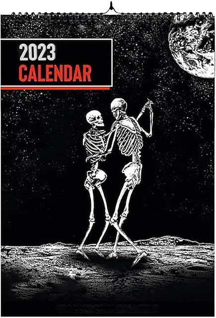 Gothic Art Calendar 2023 Funny Wall Calendar 12 Month Wall Hanging Calendar Novelty Gifts For Gothic Art Lovers Monthly Scheduler Planner for Home Office