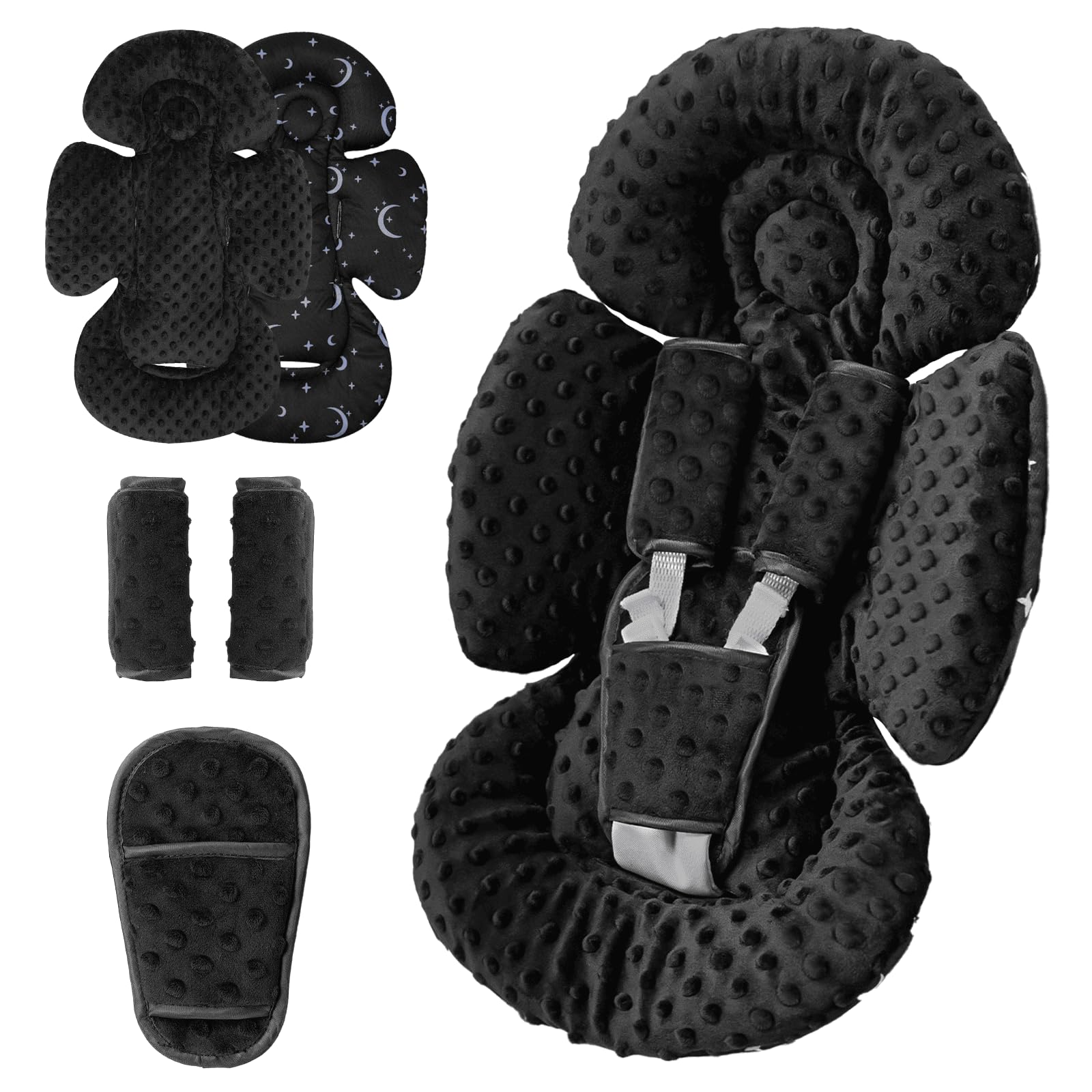 Generic Infant Car Seat Insert Compatible with Mamaroo Swing & Graco Swing and Infant Car Seat, Newborn Insert Baby Head Body Support, Reversible