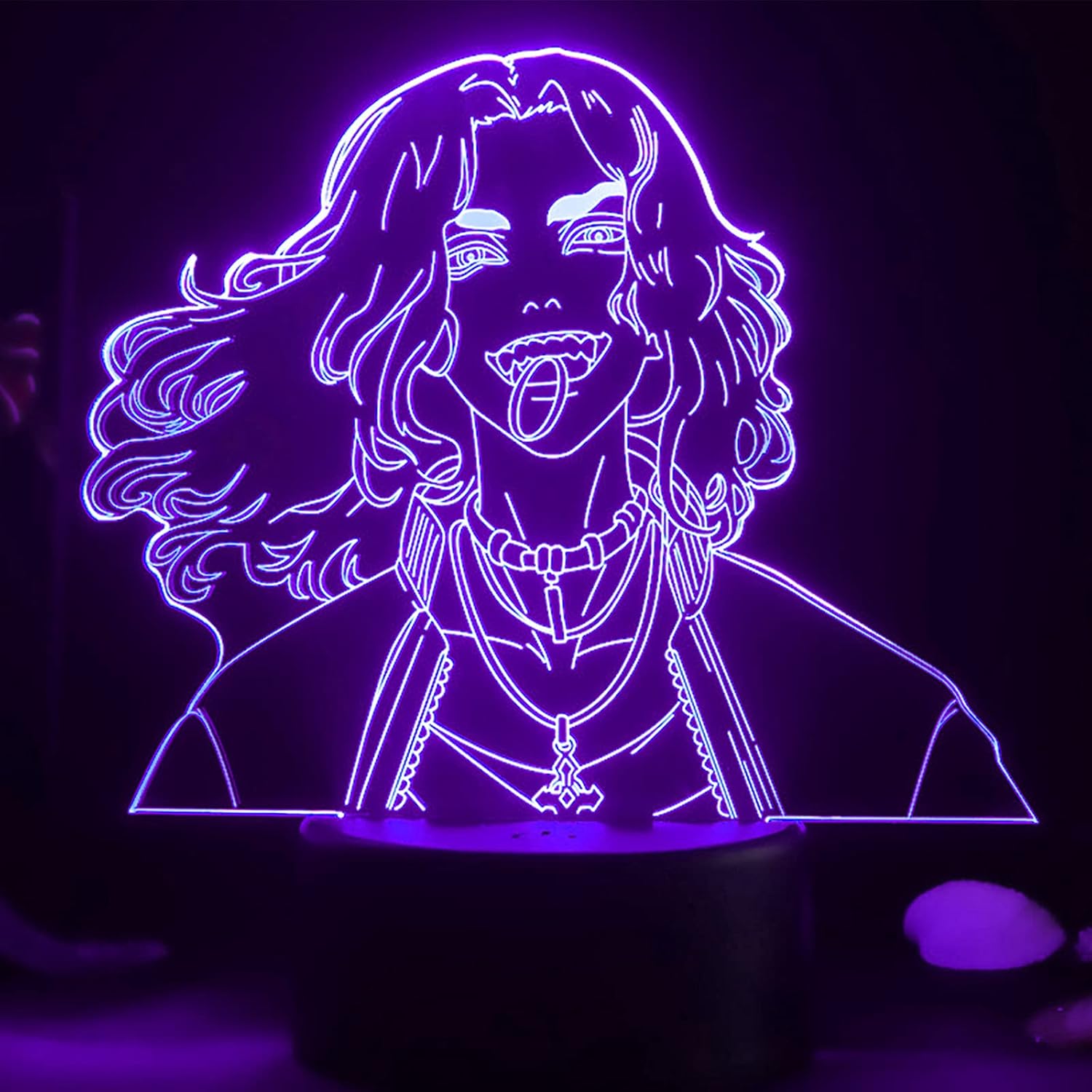 Luz Nocturna Tokyo Revengers 3D Anime Led Lamp Manjiro Sano Ryuguji Ken Night light Anime Lampara de Ilusión 7 Colores con USB Decoración de Habitaciones Regalos para Niños (Baji)