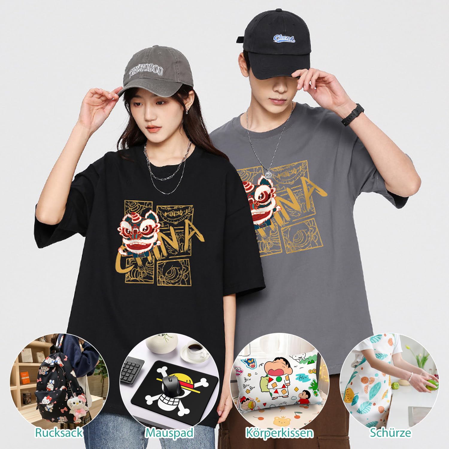 Heißpressmaschine, Transfermaschine, T-Shirt-Druckmaschine mit Timer und Schnellheizung, Plotter-Pressmaschine für Hosen, Mützen, Taschen, DIY Perler Bead