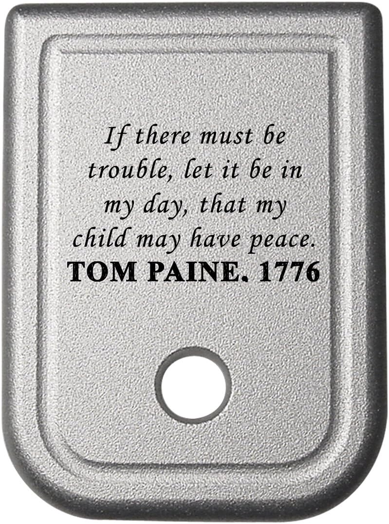 Magazine Base Plate for Glock 9MM .40 Gen 1-5 Silver NDZ Thomas Paine
