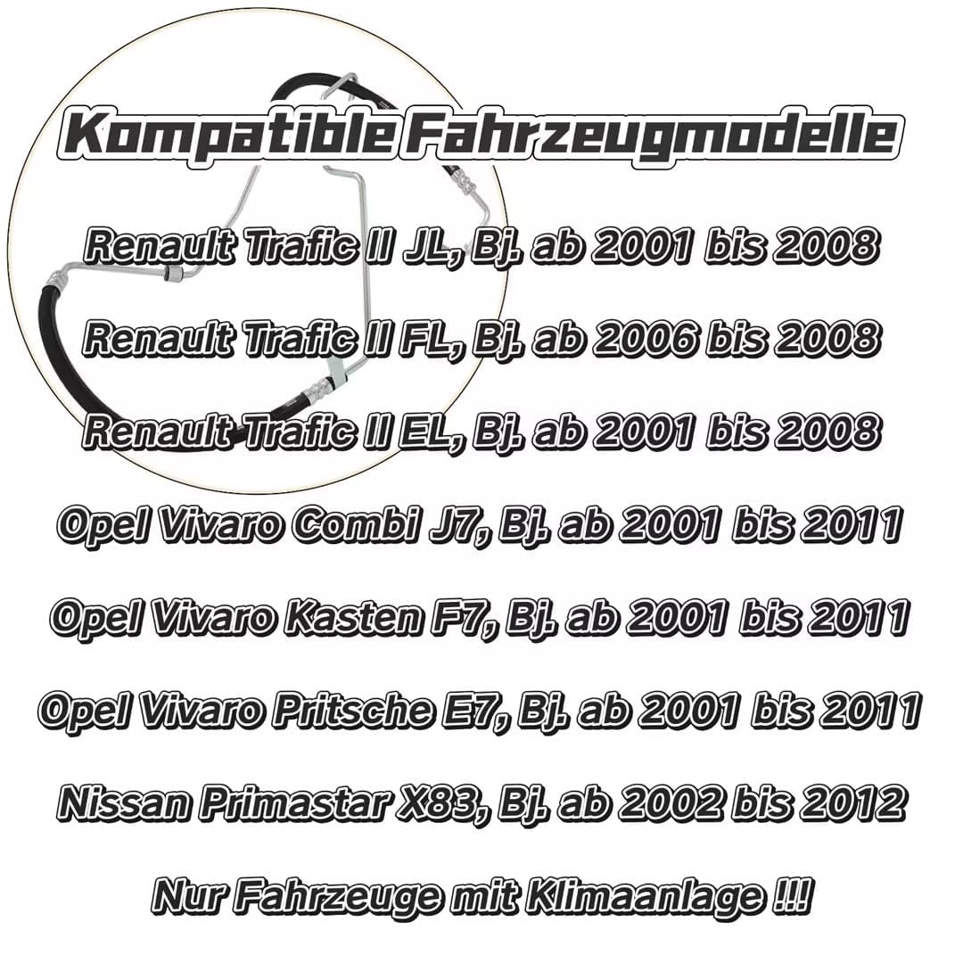 Servolenkungsschlauch Kompatibel mit Renault Trafic II Kompatibel mit Opel Vivaro Kompatibel mit Nissan Primastar X83 1.9/2.0 dCi 3947327627 8200762590