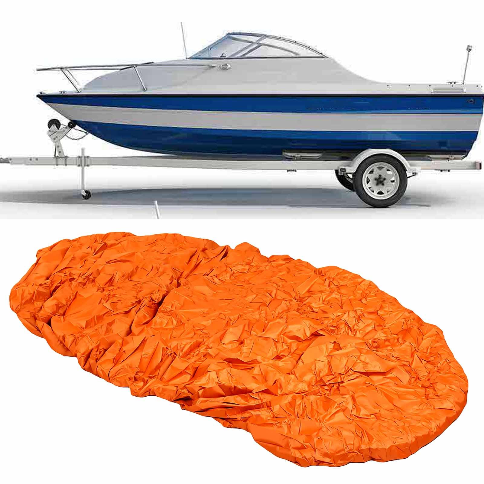 Copertura per Barca Resistente 14-16FT per Barche da Pesca con | Tessuto Oxford 210D, Impermeabile Fino a 200.000 Pa, Resistente Ai Raggi UV, Orlo Elastico con Spalline Regolabili