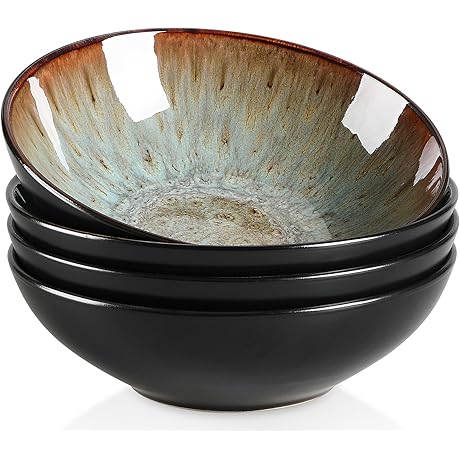 vancasso 24oz Bubble Soup Bowls, Stoneware Pasta Bowls