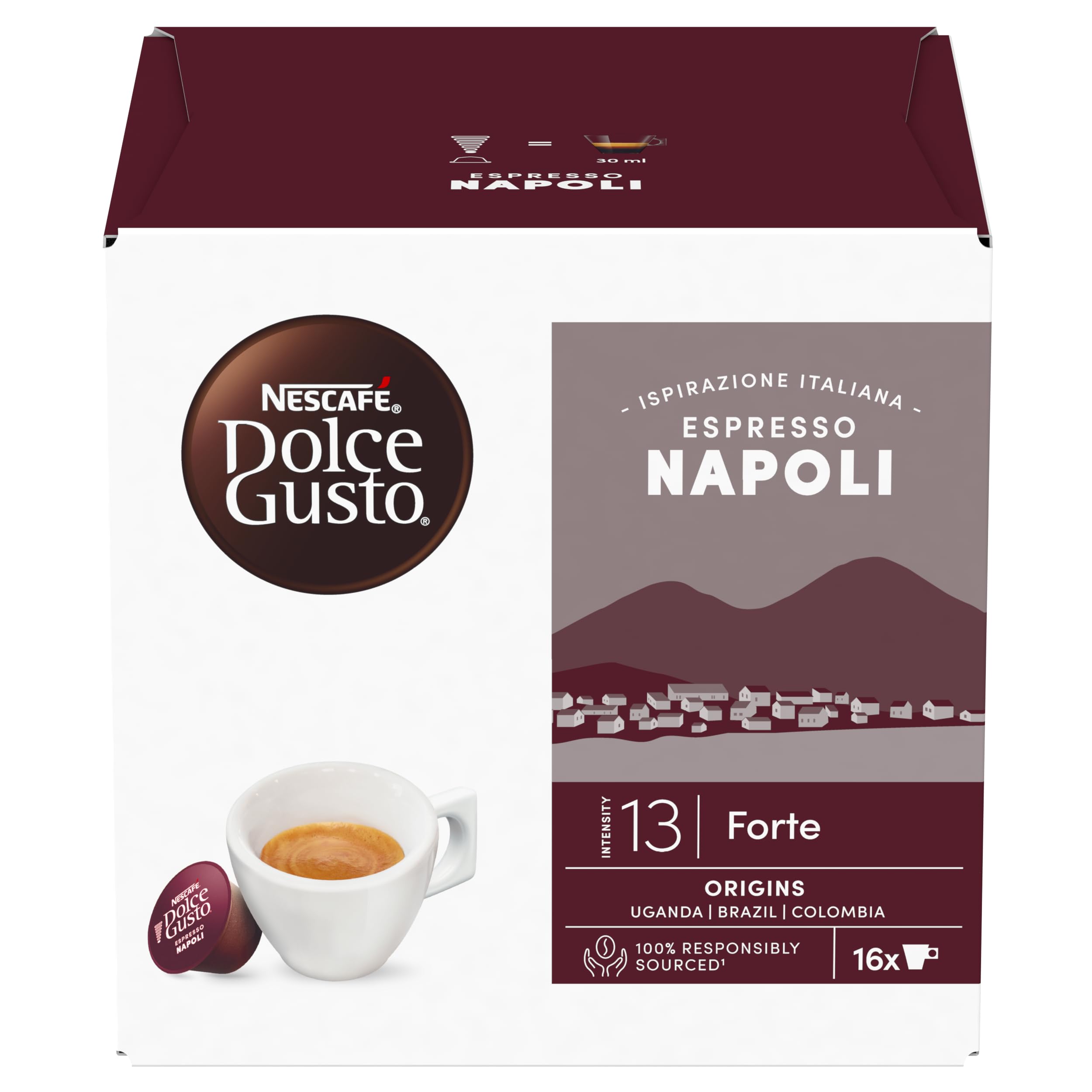 NESCAFÉ DOLCE GUSTO Espresso Napoli Caffè, 6 paquetes de 16 cápsulas (96 cápsulas compatibles con Nescafé Dolce Gusto)