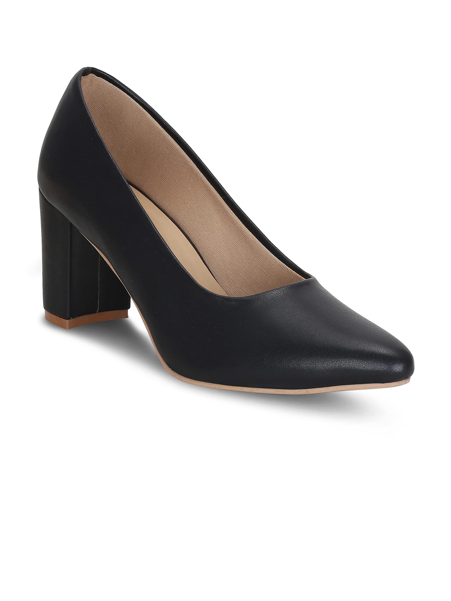 Get Glamr Chunky Heels Black Womens Pumps - 38 EU (B07Q7RR6BH) Amazon Price History, Amazon Price Tracker