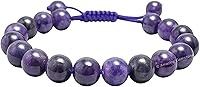 Vista 256 de Amazing Gemstone Crystal Bracelet for Women Men's Gifts - Protection Healing Crystal Bracelet - 8mm Gemstone Beaded Adjustable Bracelet Pulseras
