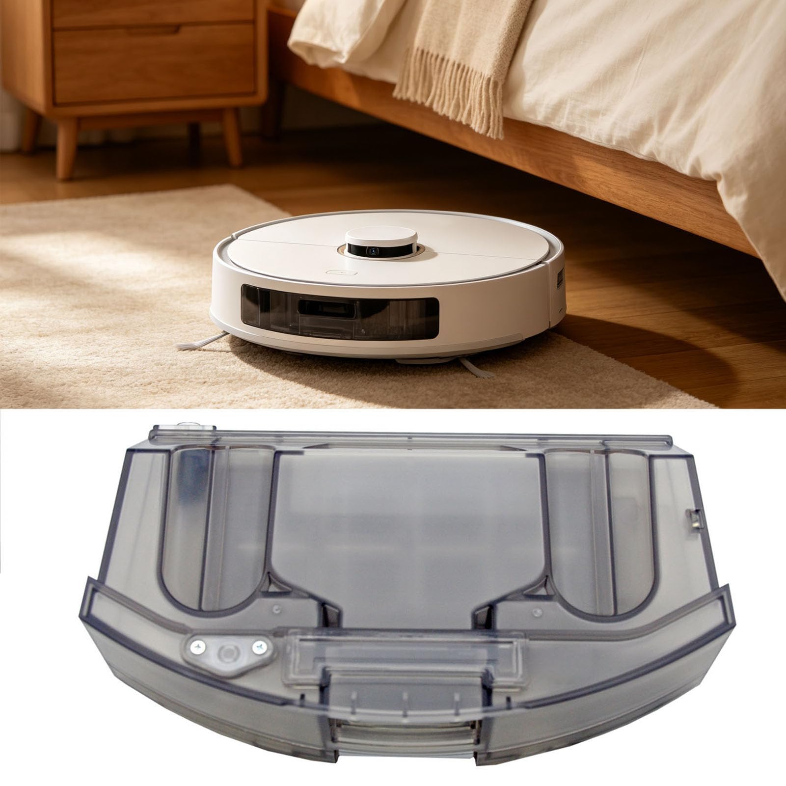 SUNGOOYUE Robot Odkurzacz Pojemnik na Kurz Zbiornik na wodę Widoczny Kurz