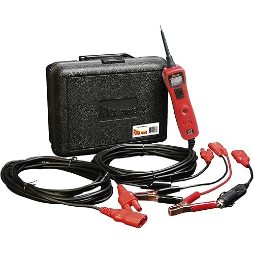 Power Probe III w/Case & Accessories - (PP319FTC) [Car Automotive Diagnostic Test Tool, Digital Volt Meter, AC/DC Current Resistance, Circuit Tester] (Red)