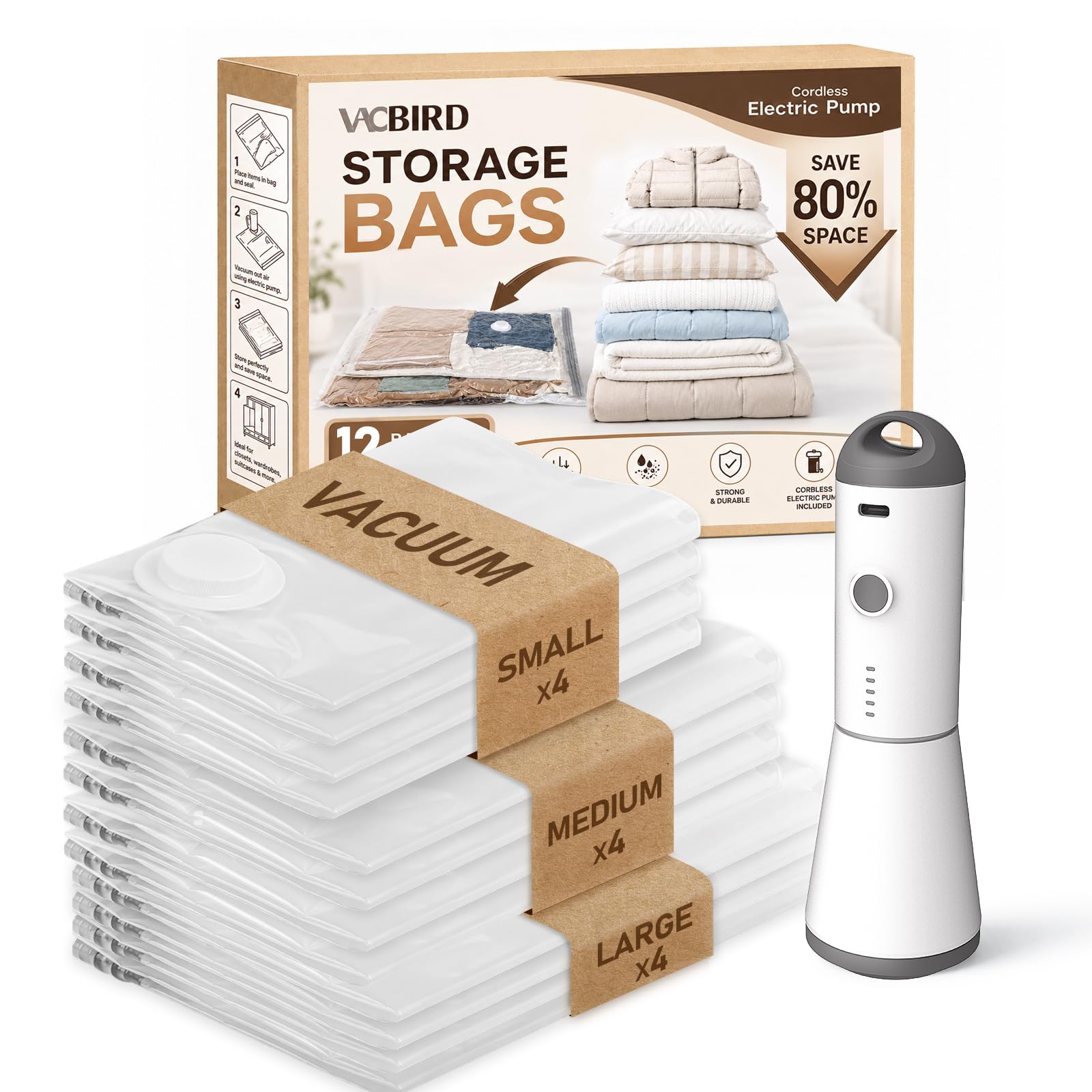 Vacbird Travel Vacuum Storage Bags