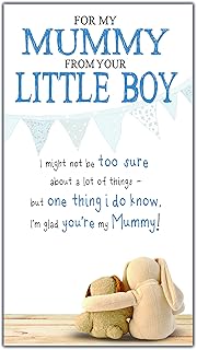 Mummy Birthday Card from Little Boy, Mummy Birthday Card From Son, Mummy From Son Birthday Card, Birthday Card Mummy From Little Boy, Mummy Greetings Card, Snuggly Bumpkins 165 x 240 mm