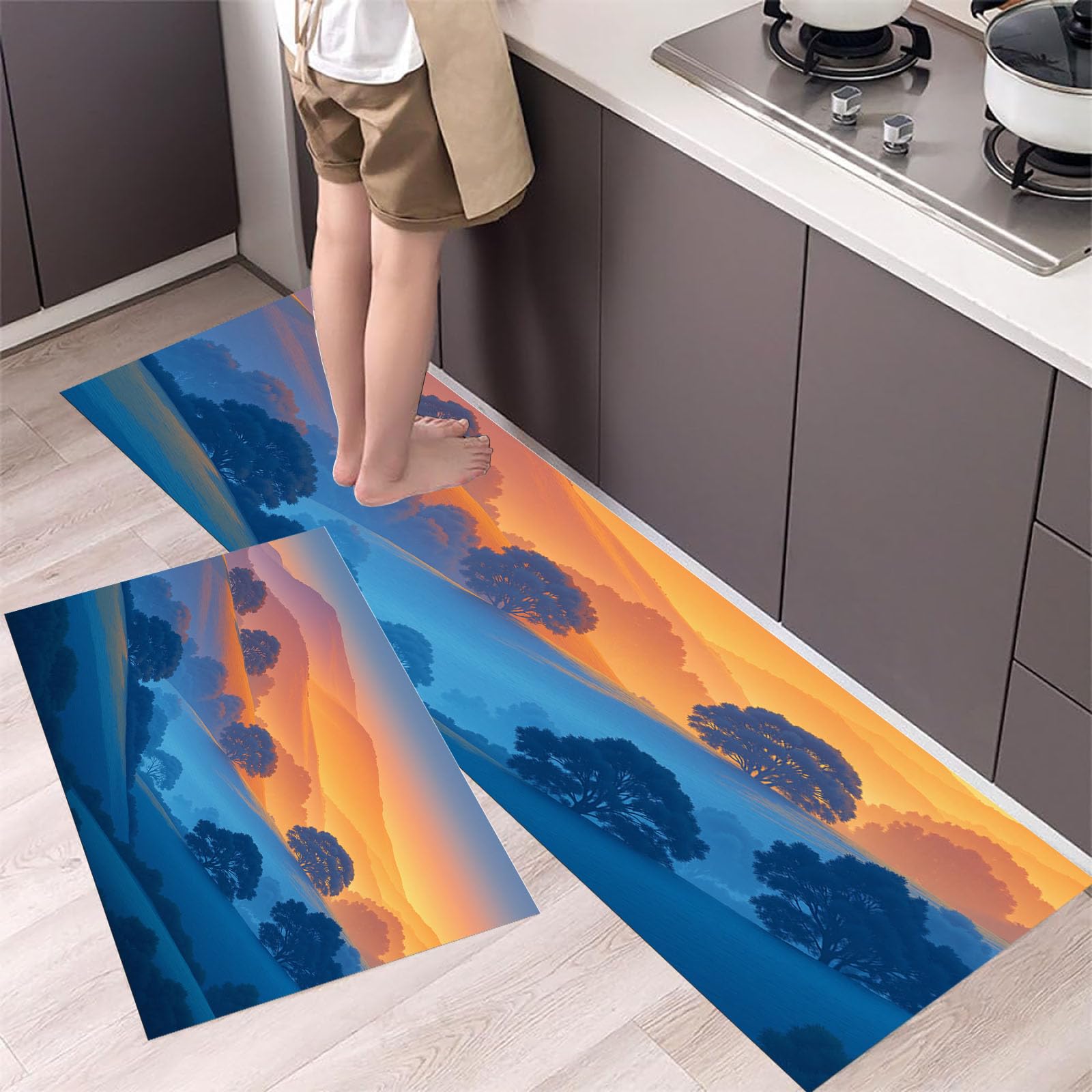 Alfombrilla de cocina antideslizante y lavable que garantiza seguridad y limpieza