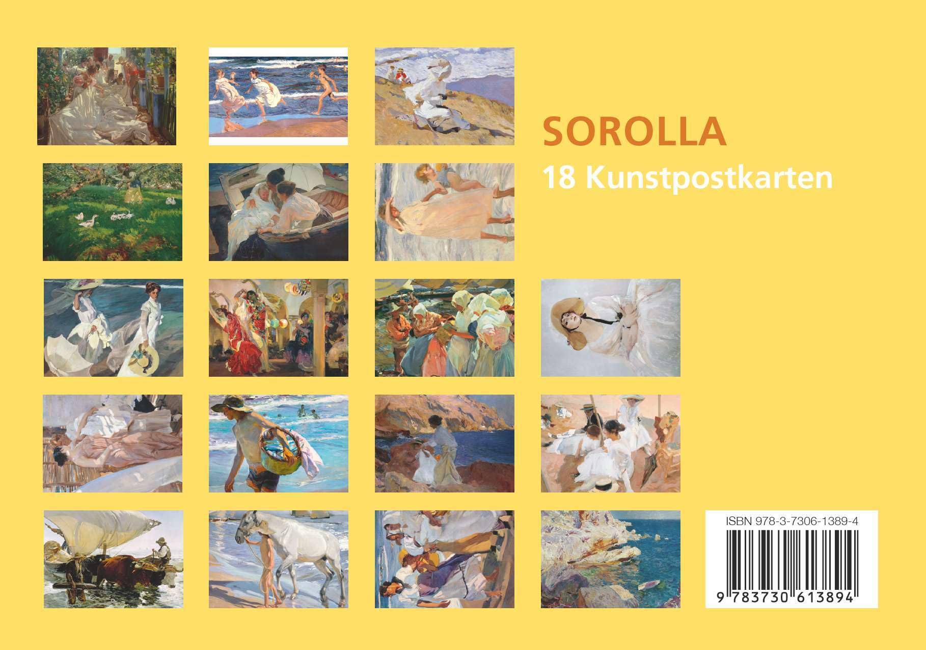 Postkarten-Set Joaquín Sorolla: 18 Kunstpostkarten aus hochwertigem Karton. ca. 0,28EUR pro Karte: 83
