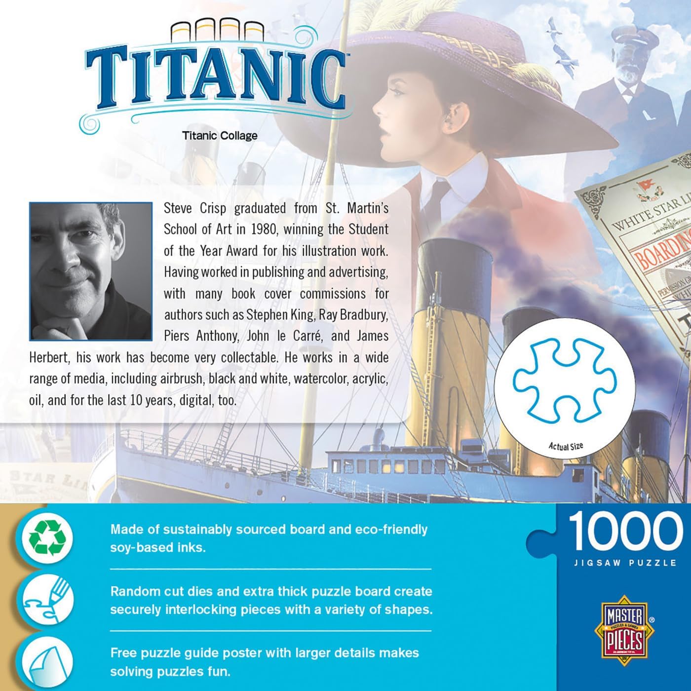 MasterPieces 1000 Piece Jigsaw Puzzle for Adults, Family, Or Youth - Titanic Collage - 19.25"x26.75"