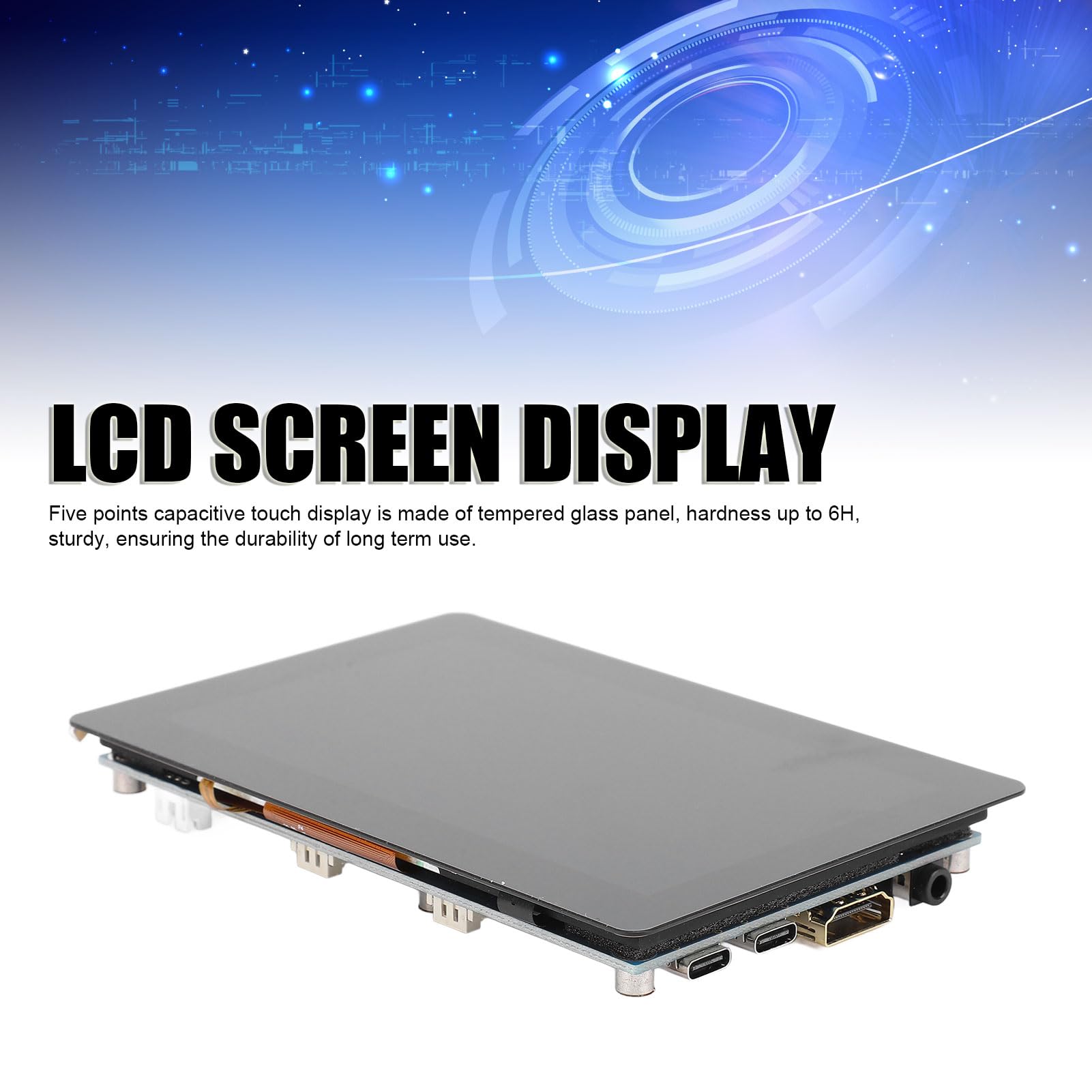 5 Inch Capacitive Touch Screen with 1024x600 Resolution and Tempered Glass Panel, & Video Interface for, and RetroPie