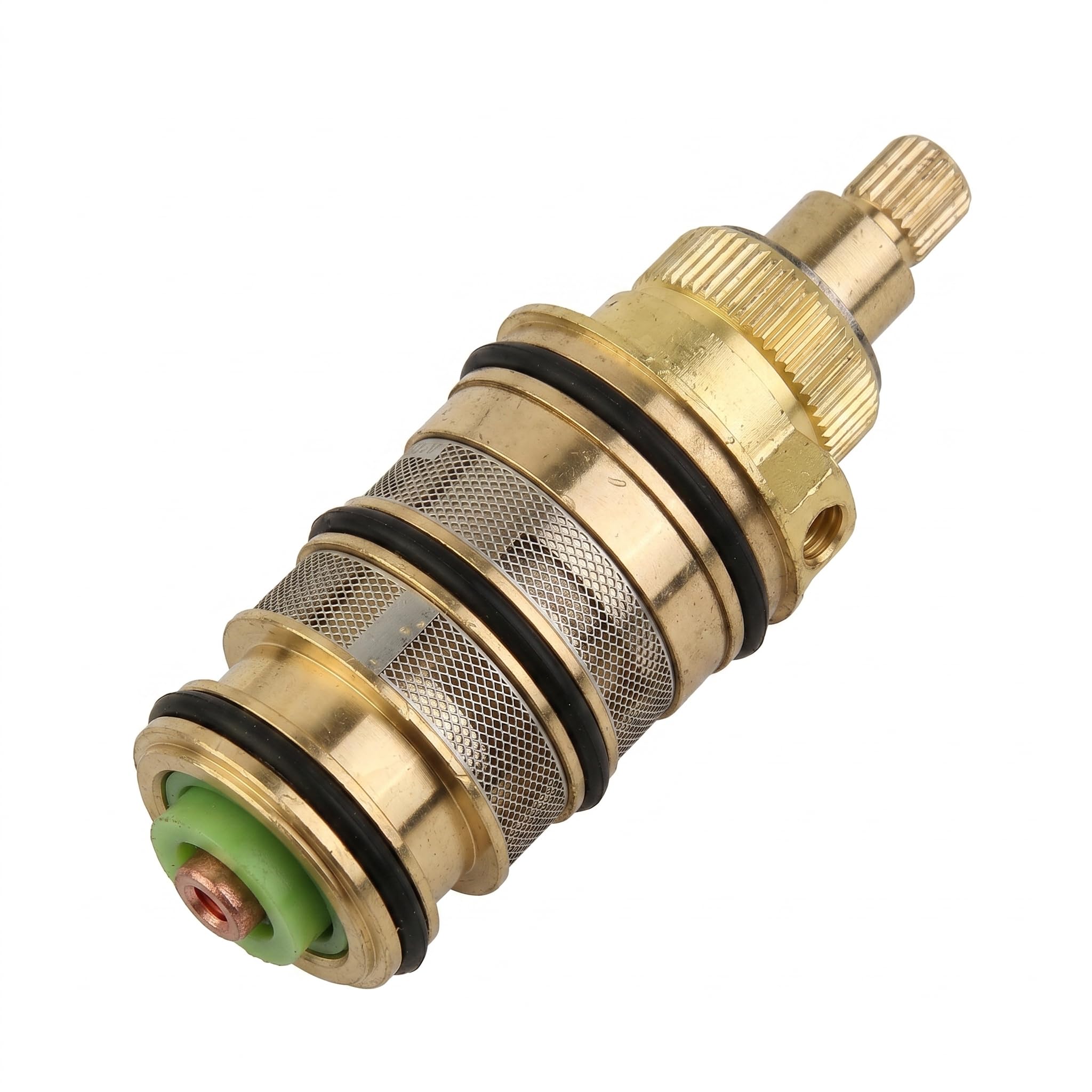 Shower Cartridge Replacement, 20-50℃ Thermostatic Cartridge Shower Mixer Valve Bar Repair Kit, Cartridge Constant Temperature Control Brass Built in Thermostatic Mixers, for Thermostatic Faucet
