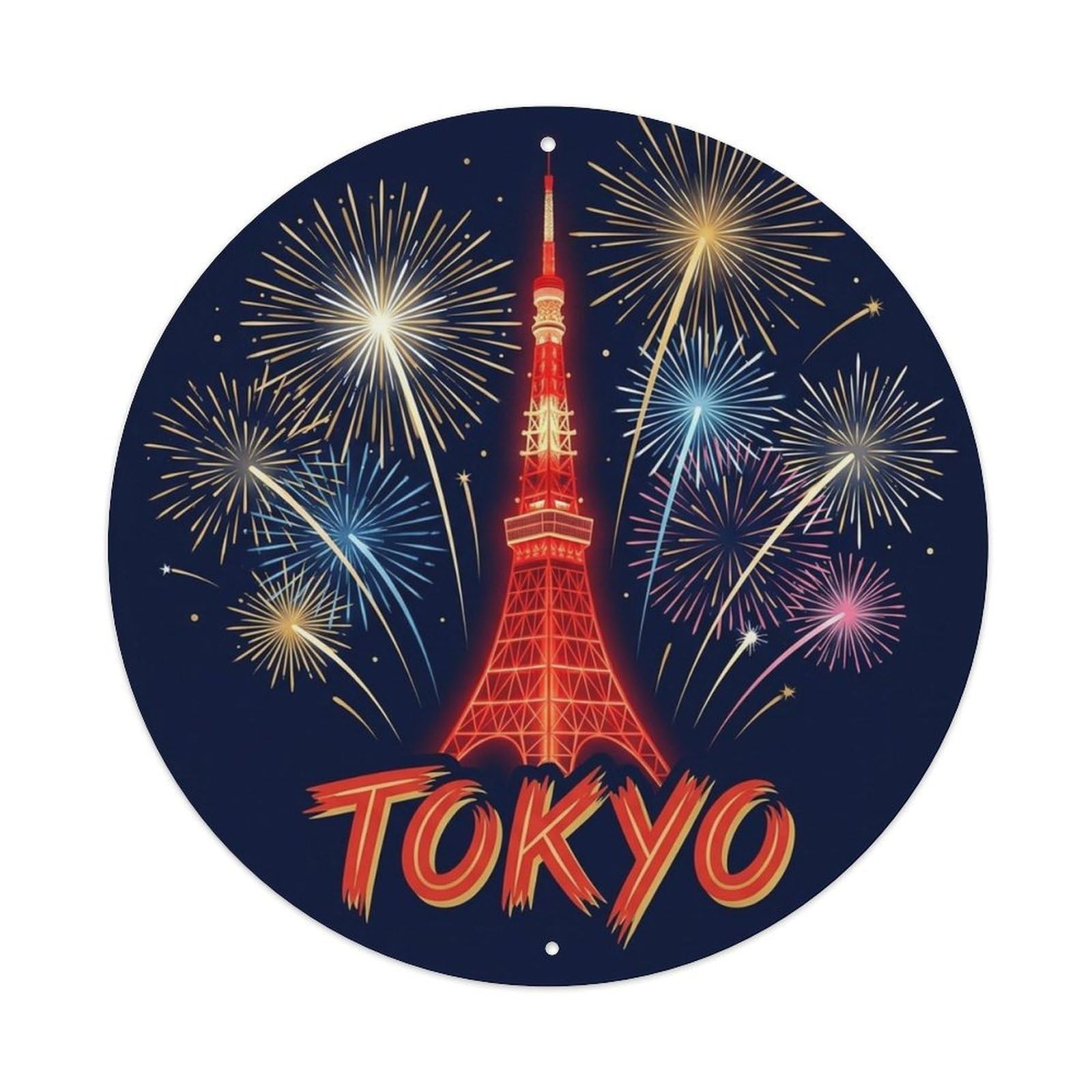 Tokyo Japan Cultural Travel Illustrated City Explorer Metal Tin Sign