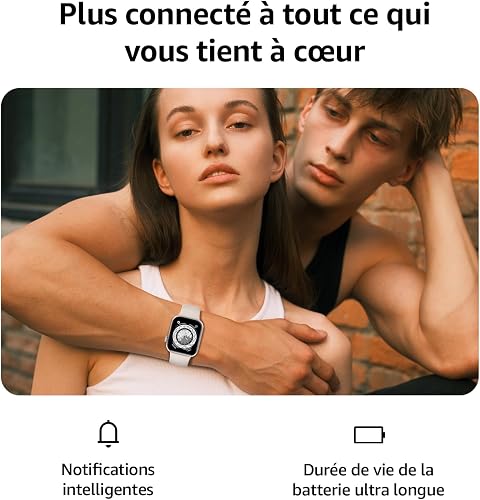 Montre Connectée Homme Femme avec Appels Bluetooth, Écran 1.85" HD Smartwatch Sport (140+ Modes), Cardiofréquencemètre, Moniteur de Sommeil, Étanche IP68 pour Android iOS - Idée Cadeau Fête des Pères - 2
